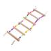 HGYCPP Birds Pets Parrots Ladders Climbing Toy Hanging Colorful Balls With Natural Wood