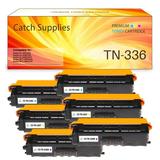 Catch Supplies 6-Pack Compatible Toner for Brother TN-336BK TN336 Work with HL-4150CDN HL-8350CDWT MFC-L8850CDW MFC-L8600CDW MFC-9970CD Printer (2*Cyan 2*Magenta 2*Yellow)