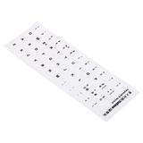 Uxcell Italian Keyboards Layout Stickers Computer Replacement Cover Universal White Background Black Lettering 4 Pack