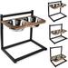Sfugno Dog Food Bowls Raised Dog Bowl Stand Feeder Adjustable Elevated 3 Heights 5in 9in 13in with Stainless Steel Food Elevated Dog Bowls