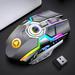 Wireless Gaming Mouse Rechargeable Computer Gaming Mouse Click Led Light Power Saving Mode Gaming Mouse for Laptop/PC/Notebook (501 Mah Lithium Battery)