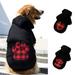 Zhaomeidaxi Pet Dog Hoodie Clothes with Dog Paw Shaped Plaid Print Warm Puppy Clothes with Hat Pet Apparel Dog Hooded Outfits Pullover Sweatshirts Dog Coats for Medium Dogs Winter Wearing