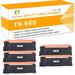 Toner H-Party 5-Pack Compatible Toner Cartridge for Brother TN630 TN-630 TN660 TN-660 for HL-L2300D MFC-L2700DW MFC-L2740DW MFC-L2685DW HL-L2360DW HL-L2380DW HL-L2320D DCP-L2540DW Printer Ink