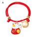 XWQ Cat Necklace Lucky Cat Pendant Dress-up Adorable Cute Woven Puppy Cat Collar Necklace with Bell for 2022 New Year