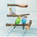 Visland 3PCS Bird Perch Stick Easy Installation Natural Wood Built-in Bolts Wing Nuts Firm Cage Perch Sticks Stand for Parrot Pigeon Budgies Cockatiel