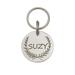 Anavia Stainless Steel Double Sided Round Name - Frame Engraved Dog & Cat ID Tag Silver L