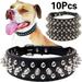 1/2/3/6/10/20 Pcs Adjustable Spike Rivet PU Leather Collar for Cats Puppy Dogs