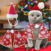Travelwant 2Pcs/Set Dog Cloak Christmas Pet Costumes Red Fleece Pet Cape Cat Halloween Costume Pet Apparel