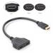 1080P HDMI Male to Dual HDMI Female 1 to 2 Way Splitter Cable Adapter Converter for DVD Players/PS3/HDTV/STB and Most LCD Projectors