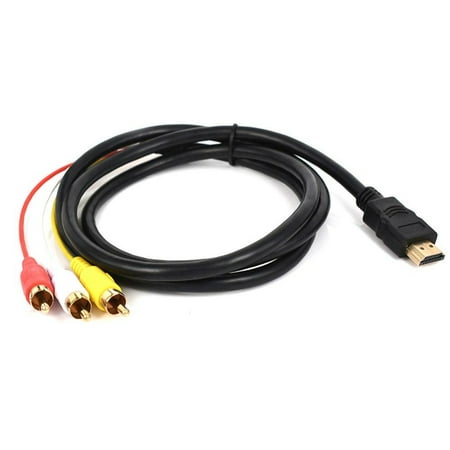 USB to 3RCA Cable 1.4M/5ft USB Male to 3 RCA Male Jack Splitter Audio Video AV Composite Adapter Cable for TV/Mac/PC