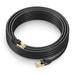 Cat7 Ethernet Cable - 50FT - Black - 10Gbps - 600Mhz High Speed Double Shielded Patch and Network Cable