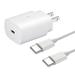 OEM Samsung Galaxy A60 A70 A70s A71 A80 A90 A90 5G Adaptive Fast Charger USB-C 3.1 Type-C Cable Kit Fast Charging USB Wall Charger AC Home Power Adapter [1 Wall Charger + 3ft Type-C Cable]