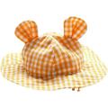 Dog Princess Plaid Hat Cute & Round Brim Sun Dog Pet Hat Dog Sun Cap with Rope Adjustment Pet Outdoor Sun Protection Sunbonnet Dog Hat for Small Medium and Large Dogs.BG5