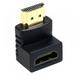 Gold Plated HDMI 2.0 Male to Female Adapter Connector Up Down 90 270 Degree Right Angle HDMI Cable Extender 3D&4K Supported