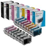 LD Compatible Ink Cartridge Replacement for Canon PGI5 & CLI8 (3 Pigment Black 2 Black 2 Cyan 2 Magenta 2 Yellow 2 Photo Cyan 2 Photo Magenta 15-Pack)