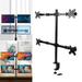 OUKANING LCD Monitor Desk Mount Fully Adjustable Stand Fits 4 Screens up to 27 inch Black