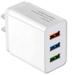 USB Charger 5V 3-Ports 3-Port 2.1 Amp Wall Charger USB Plug Charger Wall Plug Power Adapter Fast Charging Cube Compatible with Apple iPhone iPad Samsung Galaxy Note HTC LG & More (White)