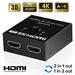 HDMI Switch 4K HDMI Splitter Bidirectional HDMI Switcher 1 in 2 Out or 2 in 1 4K@60Hz HDMI Switch Splitter Supports 4K 3D HD 1080P Fits for Xbox PS4 Fire Stick Roku HDTV Blu-Ray DVD