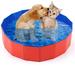 Collapsible Pet Dog Bath Pool Kiddie Pool Hard Plastic Foldable Bathing Tub PVC Outdoor Pools for Dogs Cat Kid