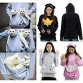 Cat Dog Pet Pocket Women Men Unisex Kangaroo Coat Hoodies Jumper Sweatshirt