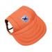 Summer Dog Hat With Ear Holes Canvas Baseball Cap For Small Pet Dog Outdoor Accessories Hiking