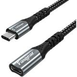 Fasgear Short USB C Extension Cable 1.6ft 10Gbps USB 3.1 Gen 2 Type C Male to Female Thunderbolt 3 Extender Video Output Compatible for MacBook Pro PSVR2 iPad Mini 6 Galaxy S22 Dell Etc (0.5m Black)