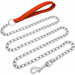 Length Approx. 3.9ft Length 2.5mm Width Chain Heavy Duty Dog Leash - Padded Foam Handle Lead - Perfect Basic Leash for Small and Medium Pets Walking Traffic Training and Travel