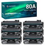 6-Pack Compatible Toner for HP 80A CF280A for HP Laserjet Pro 400 M401n M401dn MFP M425dn M401dne M401dw M425dw M401 M425 Printer Toner Ink Replacement Black 6 * Black
