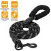 iMounTEK 5FT Dog Leash Dog Training Walking Lead w/ Foam Handle Highly Reflective Treads Strong Nylon Dog Rope for Small Medium Dogs Black