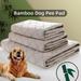 GOODLY Natural Bamboo Fiber Pet Pad And Bed Mat Premium Waterproof for Dog Reusable Washable Leak Proof Pee Pads Absorbent Protection Potty Mats