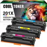 Cool Toner 3-Pack Compatible Toner for HP 201X CF400X for Color Laserjet Pro MFP M277dw M252dw M277n M277c6 M252n M277 Replacement Toner Printer Ink Cyan Magenta Yellow