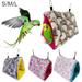 SPRING PARK Parrot Nest Soft Warm Bird Cage Pet Birds Bed Windproof Plush Heart Print Hammock Hanging Swing Bed Cave Nests Cages Hanging Hut Tent