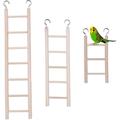 Walbest Wooden Bird Ladder for Cage Bird Parrot Step Ladders Toys Cage Hanging Pet Cage Ladders Climbing Ladder for Parakeets Parrots Cockatoo Lovebirds 7 Steps (12.6inch)