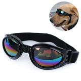 Fashion Portable Dog Goggles with Holder Case Adjustable Strap for Dog Cycling Sunglasses Outdoor Ebikes Goggles Anti-Fog Snow Goggles Uv Protection Doggles Pet Goggles for Medium to Large Dog