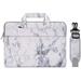 Laptop Sleeve Bag Compatible with 13-13.3 inch MacBook Pro MacBook Air Notebook Computer Canvas Marble Patterns Carrying Case Briefcase White