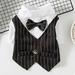 HULKLIFE Gentleman Dog And Cat Clothes Wedding Suit Formal Shirt For Small Dogs Bowtie Tuxedo Pet Outfit For Cat Spring And Summer Suits Cats Thin Section Small Suit Dress Teddy Shirt