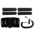 Maddog 4+1 Vertical Paintball Harness w/ Paintball Pods & Paintball Tank Remote Coil Combo Package
