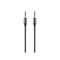 Monoprice Audio Cable - 1 Feet - Black | Auxiliary 3.5mm TRS Audio Cable Slim Design Durable Gold Plated - Onyx Series