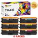 Toner Bank 6-Pack Compatible Toner for Brother TN-433Y HL-L8260CDW L8360CDW L8360CDWT MFC-L8610CDW L8900CD Printer Replacement Toner Ink 3x Black Cyan Magenta Yellow