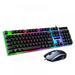 Prettyui Leopard G21 wired usb luminous gaming keyboard and mouse computer manipulator backlit keyboard and mouse set For PS4/PS3/Xbox One