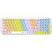 UBOTIE Colorful Bluetooth 100Keys Keyboards Wireless Compact Rainbow Gradual Colors Retro Typewriter Flexible Keyboard