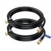 Coaxial Cable RG6 with a Right Angle 90Â° Connector 10 ft Coax Cable F-Type Triple Shielded Coax Cable 2 Pack (Black)