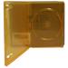 USDISC DVD Cases Standard 14mm Premium Single 1 Disc Clear Orange Pack Of 100