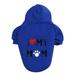 Cute Puppy Sweatshirt Winter Warm Hoodies Pet Pullover Small Cat Dog Outfit Dog Christmas Pet Apparel Clothes A1-Blue 9XL