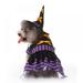 Topumt Dog Wizard Costume Purple Halloween Costumes for Dogs Wizard Cosplay Costume Halloween Costume Headwear Cosplay Coat Hat