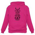 Tstars Womens Cat Lovers Shirt Cute Cat Leave Me Alone I m Only Talking to my Cat Today Funny Humor Pet Animal Lovers Shirt Gift Cat Clothing Gifts for Her Women Hoodie