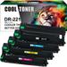 DR221 Drum Unit Replacement Compatible for Brother DR-221 DR-221CL HL-3140CW HL-3170CDW MFC-9130CW MFC-9330CDW MFC-9340CDW Printersï¼ˆBlack Cyan Magenta Yellow 4-Pack)