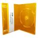 (6) CheckOutStore Premium Standard Single 1-Disc DVD Cases 14mm (Clear Orange)