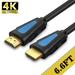 SUGIFT 4K HDMI Cable 6.6 FT High Speed 18Gbps A118 HDMI 2.0 Cable 4K HDR 3D 2160P 1080P HDMI Cord 32AWG Audio Return(ARC) Compatible UHD TV Blu-ray PS4 PS3 PC Projector