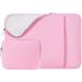 RAINYEAR 15.6 Inch Laptop Sleeve Case Soft Fluffy Lining Cover Carrying Bag with Front Pocket & Accessories Pouch Compatible with 15.6 Notebook Computer Chromebook(Pink Upgraded Version)